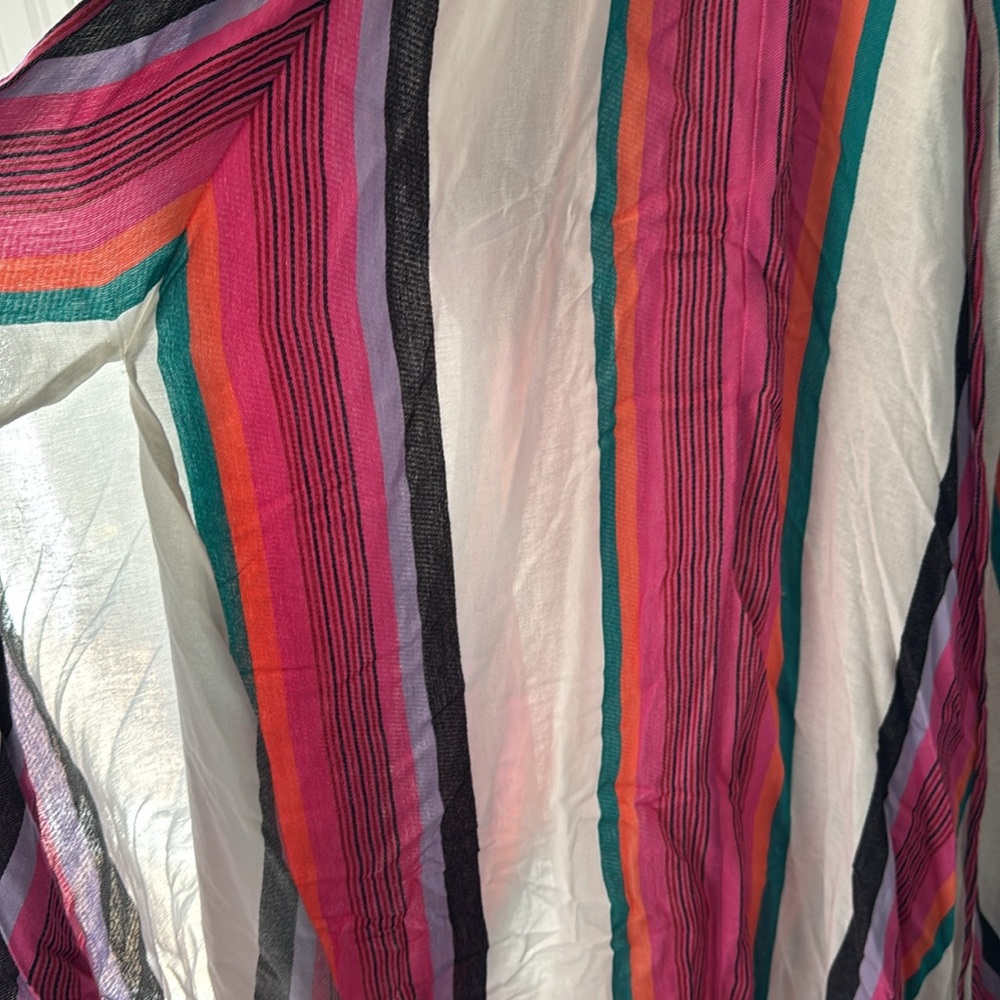 Free people maxi dress tassel stripe Colorful Striped Maxi Dress pink purple xs - Picture 3 of 4